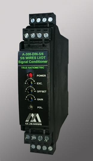 DIN rail LVDT 5/6 'wires signal Conditioner